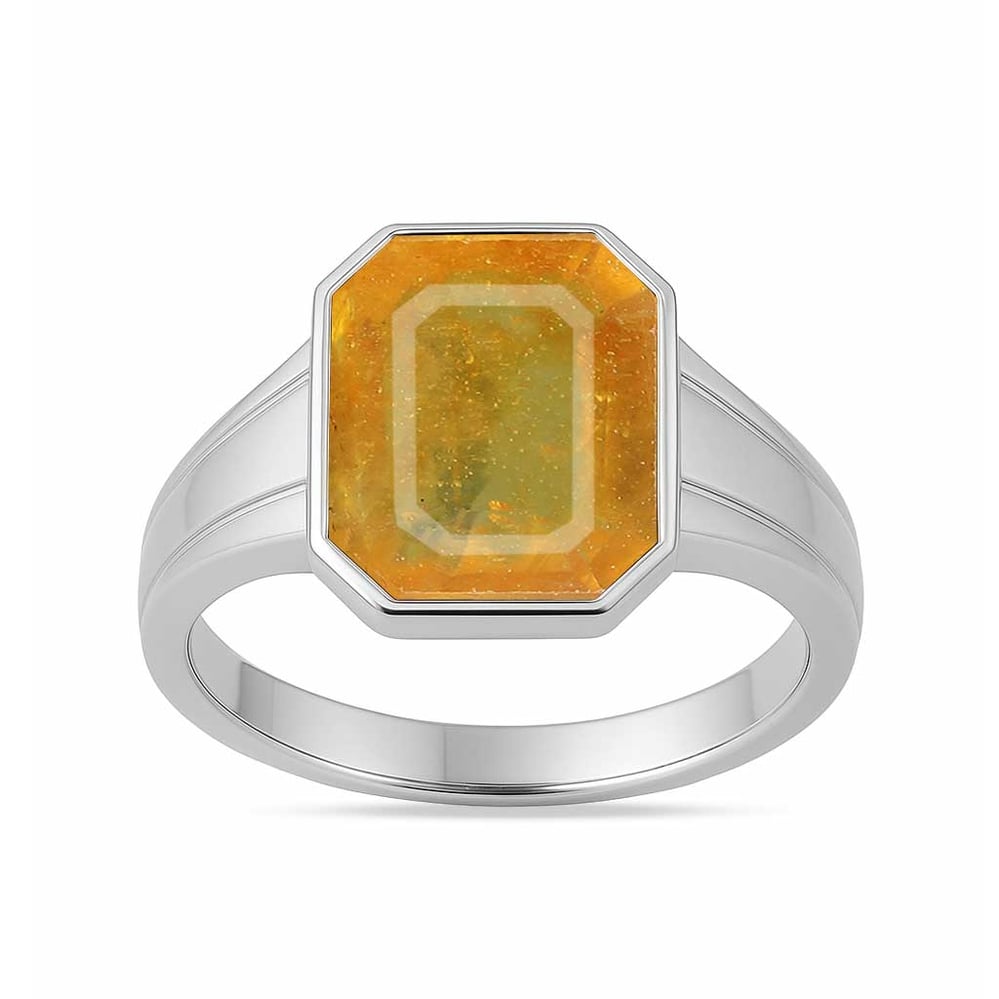 Royal Elite 925 Sterling Silver Yellow Sapphire Ladies’ Ring