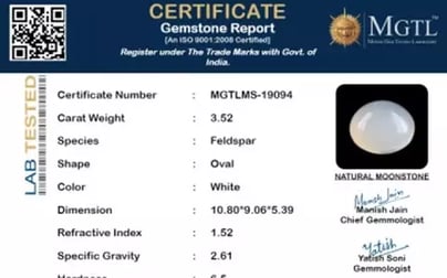 Russian Moonstone - 3.52 Carat Prime Quality MS-19094