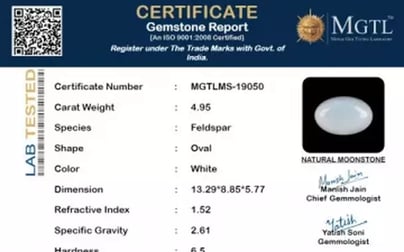 Russian Moonstone - 4.95 Carat Prime Quality MS-19050