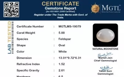 Russian Moonstone - 5.88 Carat Prime Quality MS-19079