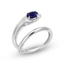 Serpent Silver Blue Sapphire Ring For Men And Women