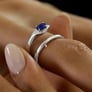 Serpent Silver Blue Sapphire Ring For Men And Women