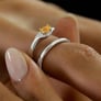 Serpent Silver Yellow Sapphire Ring For Men And Women