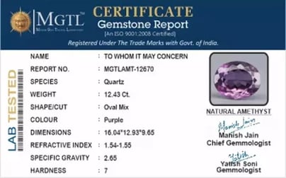 Siberian Amethyst - 12.43 Carat Rare Quality AMT-12670