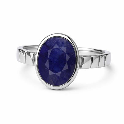 Signature 925 Sterling Silver Blue Sapphire Ladies’ Ring