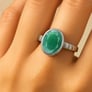 Signature 925 Sterling Silver Emerald Ladies’ Ring