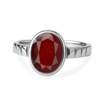 Signature 925 Sterling Silver Hessonite Gomed Ladies’ Ring