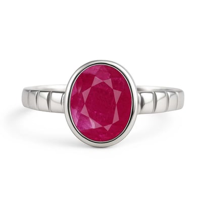 Signature 925 Sterling Silver Ruby Ladies’ Ring