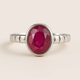Signature 925 Sterling Silver Ruby Ladies’ Ring