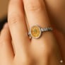 Signature 925 Sterling Silver Yellow Sapphire Ladies’ Ring