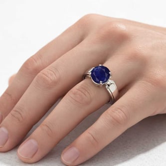 Skylyn Blue Sapphire Gemsotne Ring For Men