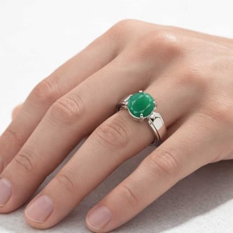 Skylyn Emerald Gemsotne Ring For Men