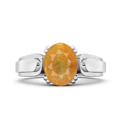 Skylyn Yellow Sapphire Gemsotne Ring For Men