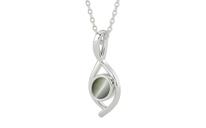 Sterling Silver Cat's Eye Pendant Fine Quality (P1)