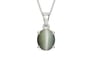 Sterling Silver Cat's Eye Pendant Fine Quality (P10)