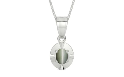 Sterling Silver Cat's Eye Pendant Fine Quality (P11)