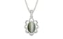 Sterling Silver Cat's Eye Pendant Fine Quality (P3)