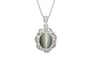 Sterling Silver Cat's Eye Pendant Fine Quality (P5)
