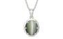 Sterling Silver Cat's Eye Pendant Fine Quality (P8)