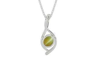 Sterling Silver Cat's Eye Pendant Limited Quality (P1)