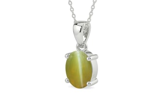 Sterling Silver Cat's Eye Pendant Limited Quality (P10)