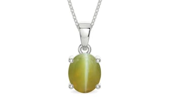 Sterling Silver Cat's Eye Pendant Limited Quality (P10)