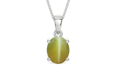 Sterling Silver Cat's Eye Pendant Limited Quality (P10)