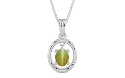 Sterling Silver Cat's Eye Pendant Limited Quality (P2)