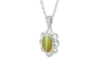 Sterling Silver Cat's Eye Pendant Limited Quality (P3)