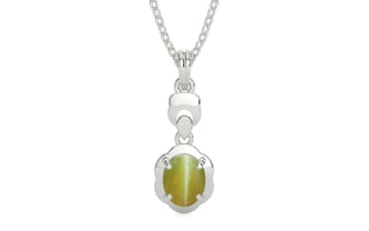 Sterling Silver Cat's Eye Pendant Limited Quality (P6)