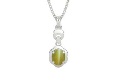 Sterling Silver Cat's Eye Pendant Limited Quality (P6)