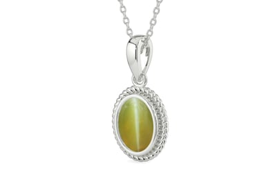 Sterling Silver Cat's Eye Pendant Limited Quality (P7)