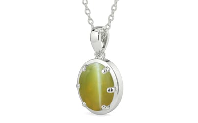 Sterling Silver Cat's Eye Pendant Limited Quality (P8)