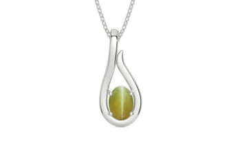 Sterling Silver Cat's Eye Pendant Limited Quality (P9)