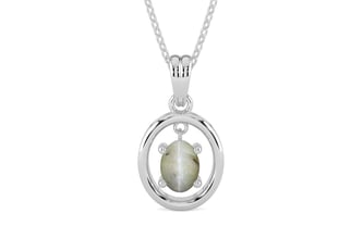 Sterling Silver Cat's Eye Pendant Prime Quality (P2)
