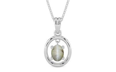 Sterling Silver Cat's Eye Pendant Prime Quality (P2)