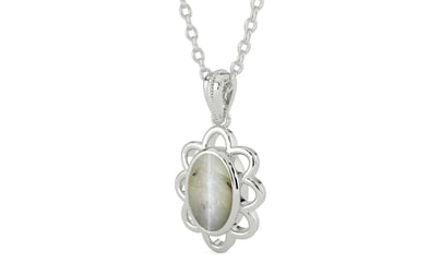 Sterling Silver Cat's Eye Pendant Prime Quality (P3)