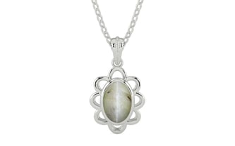 Sterling Silver Cat's Eye Pendant Prime Quality (P3)