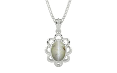 Sterling Silver Cat's Eye Pendant Prime Quality (P3)