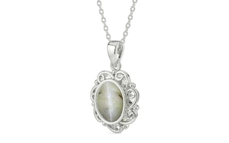 Sterling Silver Cat's Eye Pendant Prime Quality (P5)