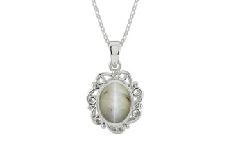 Sterling Silver Cat's Eye Pendant Prime Quality (P5)