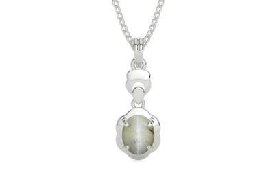 Sterling Silver Cat's Eye Pendant Prime Quality (P6)