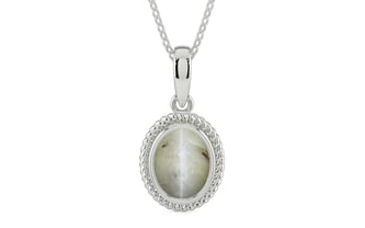 Sterling Silver Cat's Eye Pendant Prime Quality (P7)