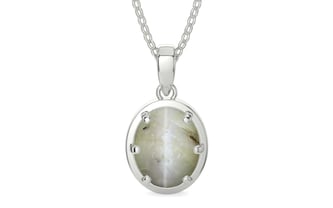 Sterling Silver Cat's Eye Pendant Prime Quality (P8)