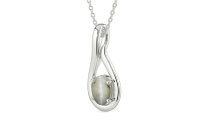 Sterling Silver Cat's Eye Pendant Prime Quality (P9)