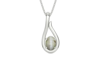Sterling Silver Cat's Eye Pendant Prime Quality (P9)