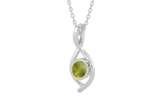 Sterling Silver Cat's Eye Pendant Rare Quality (P1)