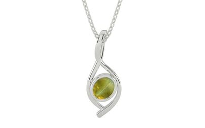 Sterling Silver Cat's Eye Pendant Rare Quality (P1)