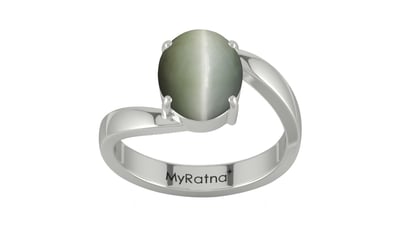 Sterling Silver Cat's Eye Ring Fine Quality (R2)