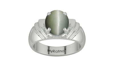 Sterling Silver Cat's Eye Ring Fine Quality (R4)